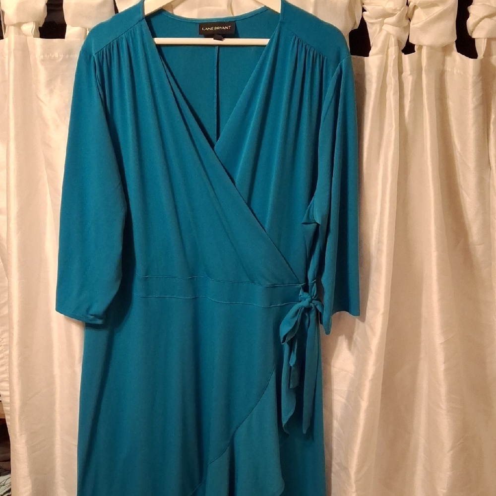 Lane Bryant Turquoise Long Sleeve Dress 22/24
